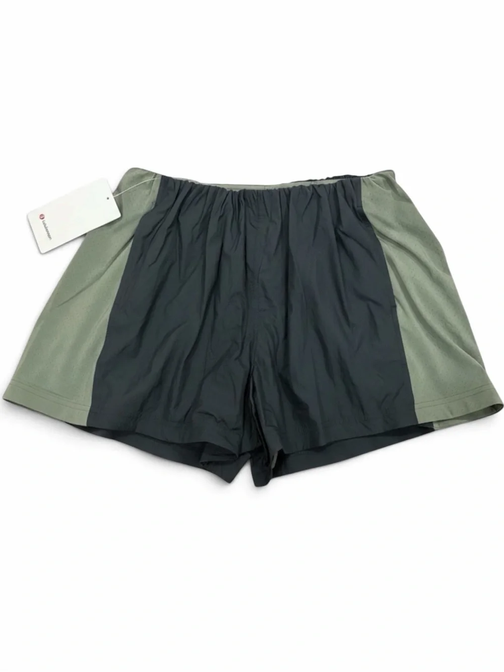 Lululemon Nylon High-Rise Shorts 5” • Retro Remix Set • Black/Army Green • NWT